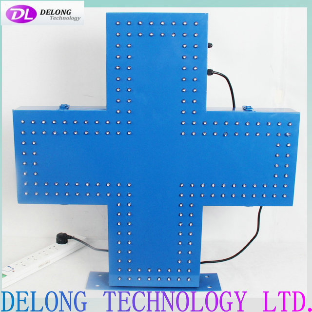 70X70cm flash blue outdoor electric led cross display