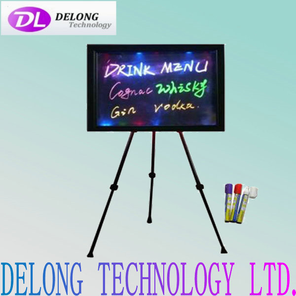 60x80cm led marker writing board with tripod, remote control, 8 different marker pens and cleaning cloths