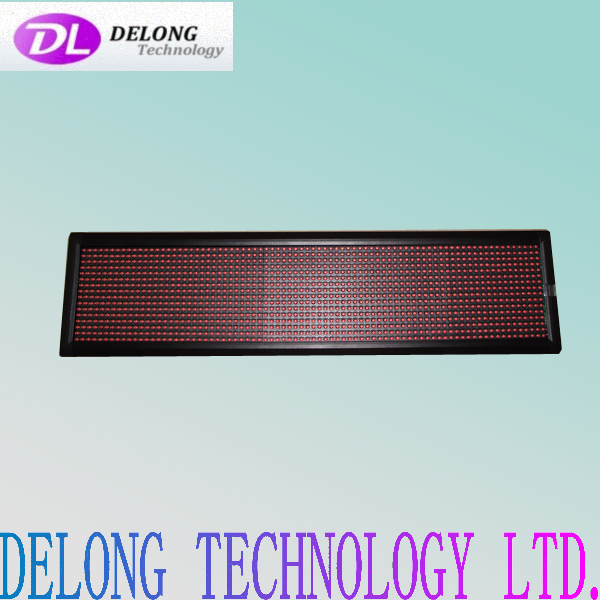 16X80pixel P7.62mm semi-outdoor red led sign with remote control and usb communcation